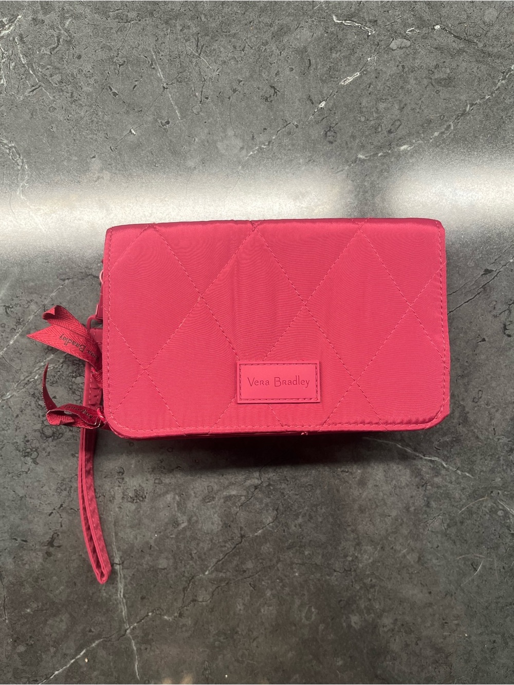 Vera Bradley Hot Pink Quilted Wristlet Wallet new without tags